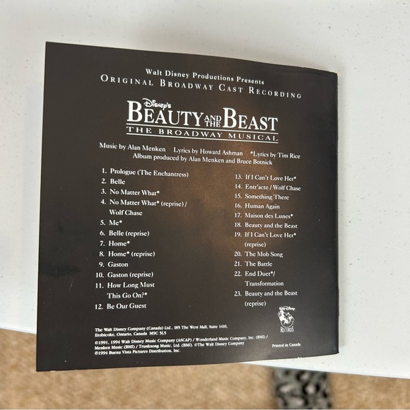 Beauty and the Beast Broadway Musical CD - Picture 7 of 8